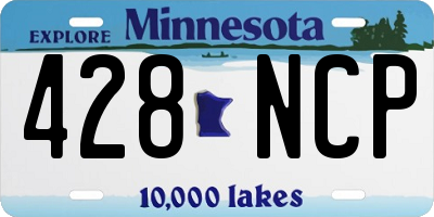 MN license plate 428NCP