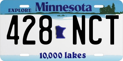 MN license plate 428NCT