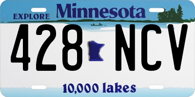 MN license plate 428NCV
