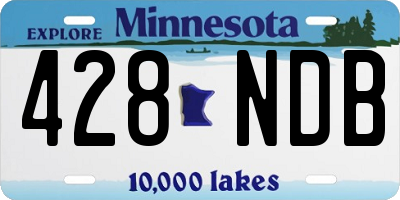 MN license plate 428NDB
