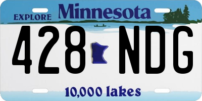 MN license plate 428NDG