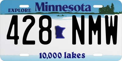 MN license plate 428NMW
