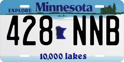 MN license plate 428NNB