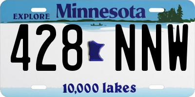 MN license plate 428NNW