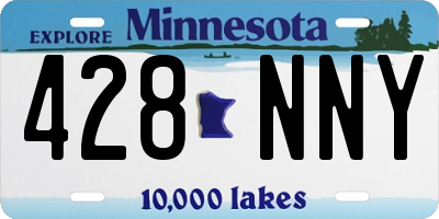 MN license plate 428NNY