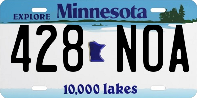 MN license plate 428NOA