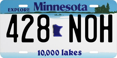 MN license plate 428NOH