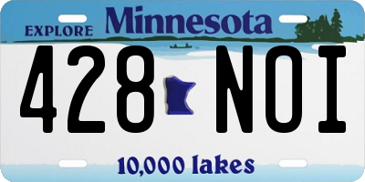 MN license plate 428NOI