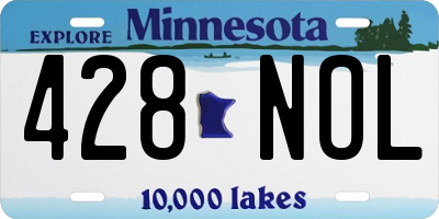 MN license plate 428NOL