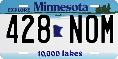 MN license plate 428NOM