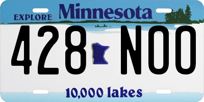 MN license plate 428NOO