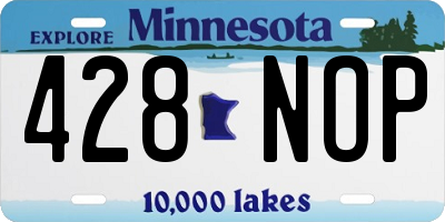MN license plate 428NOP