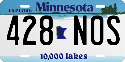 MN license plate 428NOS