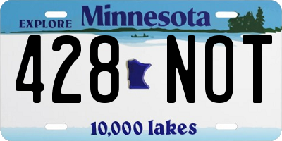 MN license plate 428NOT