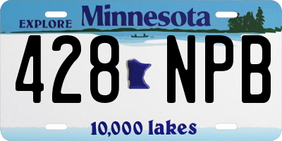 MN license plate 428NPB