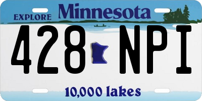 MN license plate 428NPI