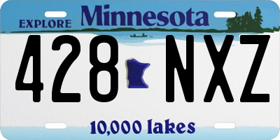 MN license plate 428NXZ