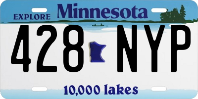MN license plate 428NYP