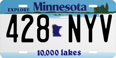 MN license plate 428NYV