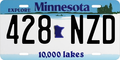 MN license plate 428NZD