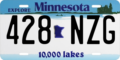MN license plate 428NZG
