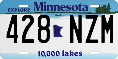 MN license plate 428NZM