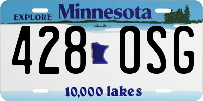 MN license plate 428OSG