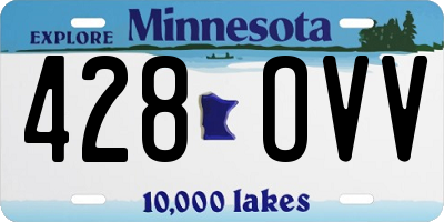 MN license plate 428OVV