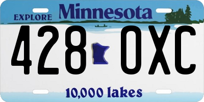 MN license plate 428OXC