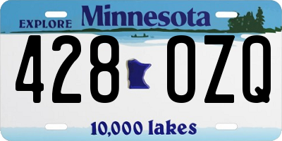 MN license plate 428OZQ