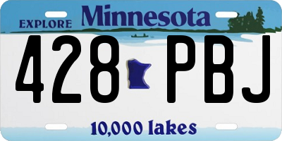 MN license plate 428PBJ