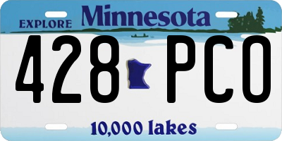 MN license plate 428PCO