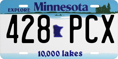 MN license plate 428PCX