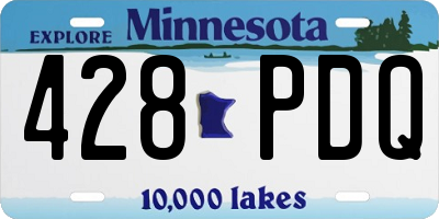 MN license plate 428PDQ