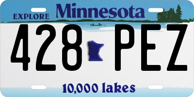 MN license plate 428PEZ
