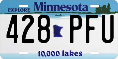 MN license plate 428PFU
