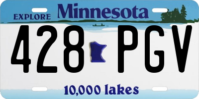 MN license plate 428PGV