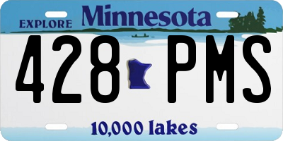 MN license plate 428PMS