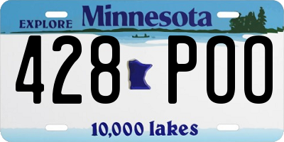 MN license plate 428POO