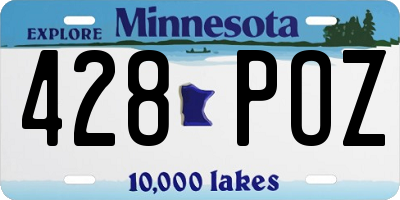 MN license plate 428POZ