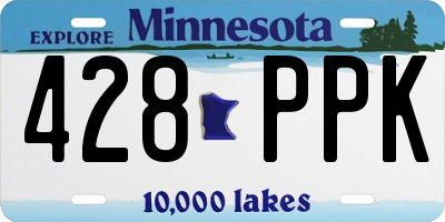MN license plate 428PPK