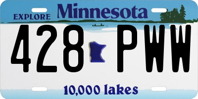 MN license plate 428PWW