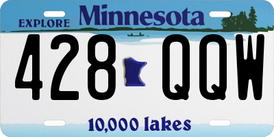 MN license plate 428QQW