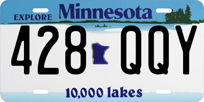 MN license plate 428QQY