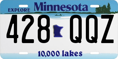 MN license plate 428QQZ
