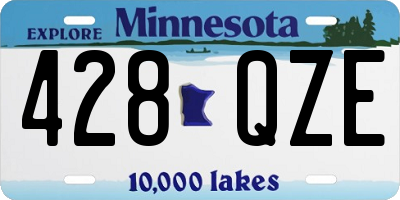MN license plate 428QZE