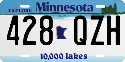 MN license plate 428QZH