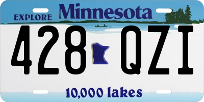 MN license plate 428QZI