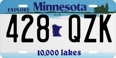 MN license plate 428QZK