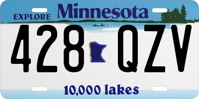 MN license plate 428QZV